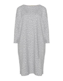 Isolde Roth Boat neck jacquard cotton-blend dress Grey