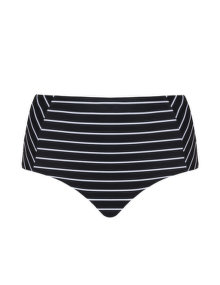 Cactus Striped bikini bottoms, matching tankini Black / White