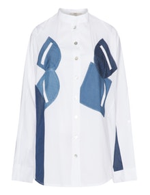 Jean Marc Philippe Patchwork shirt White / Blue