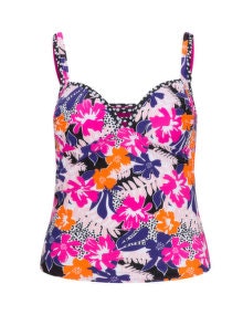 Simply Be Swim Tropical print tankini Multicolour