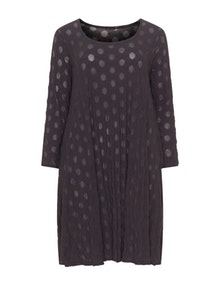 Boris Textured polka dot tunic  Grey