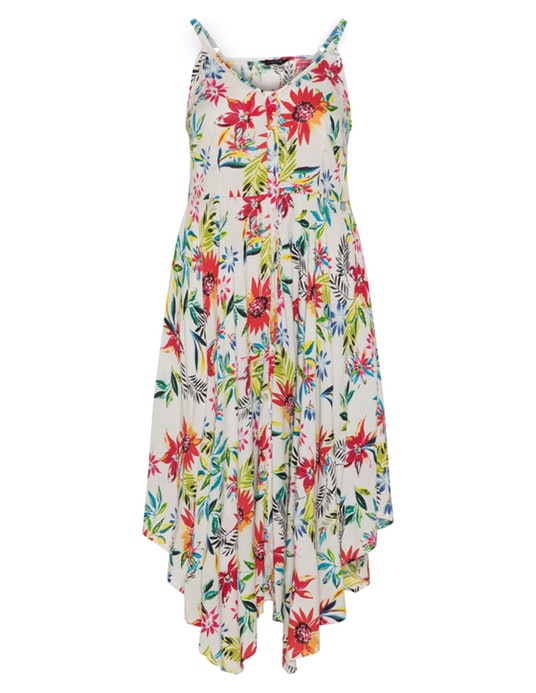 Yours Clothing Strappy floral dress White / Multicolour