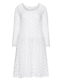 Boris Textured polka dot tunic  White