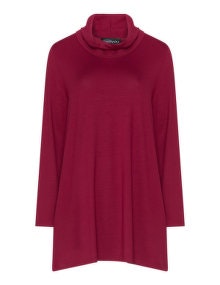 seeyou Jersey rollneck top  Bordeaux-Red