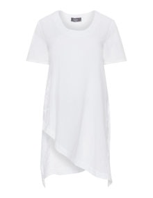 Kekoo Distressed effect asymmetric top  White