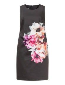 Godske Floral photo print dress Black / Pink