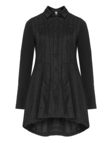 Salon de the Drawstring pleated shirt  Black