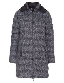 Plus by Etage Knit print padded jacket Black / White