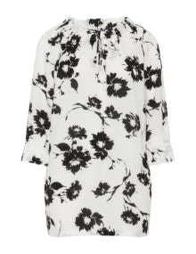 Jo and Julia Floral print off-the-shoulder blouse White / Black