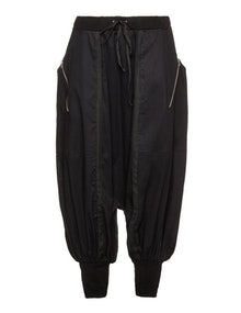 Link Cotton balloon trousers Black