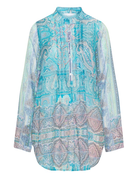 Bessin Paisley print blouse Turquoise / Multicolour