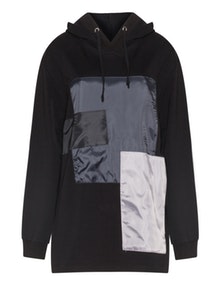 Club One Patchwork hooded sweatshirt Black / Grey