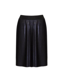 Jette Glossy pleated skirt  Black