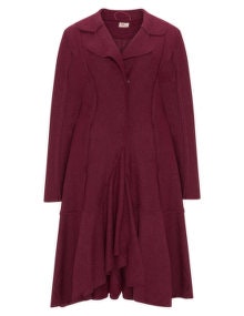 Heart Wool mix coat Bordeaux-Red