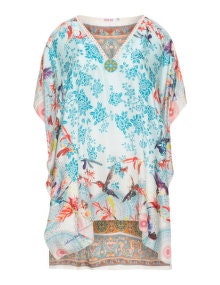 Johnny Was Print mix silk tunic  Blue / Multicolour