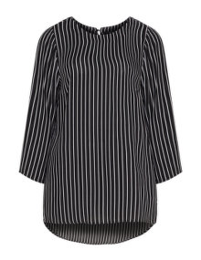 Frapp Striped long sleeve top Black / White