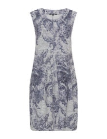 Twister Print mix jersey dress  Blue