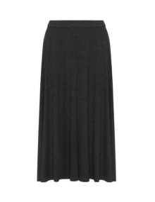 Yoek Flared pleated skirt Anthracite