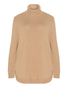 navabi Roll neck jumper Camel