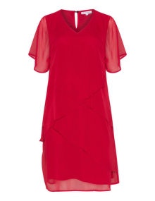 Zhenzi Layered effect dress  Red