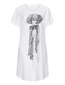 Grizas Printed t-shirt dress White