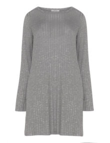 Zizzi Mottled knit top  Grey