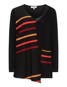 Jean Marc Philippe Stripe jersey top Black / Red