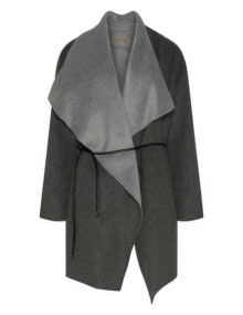 Open End Shawl collar coat Grey / Light-Grey