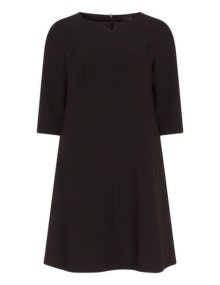 Jo and Julia 3/4 length sleeve crepe dress  Black