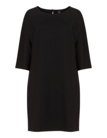 Yoek Jersey shift dress Black