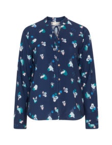 Yumi Printed crêpe blouse Dark-Blue / Multicolour