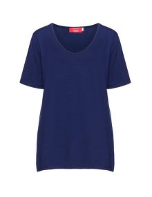 Peter Luft Jersey v-neck t-shirt Dark-Blue