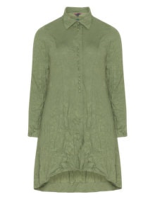 Rimini Crinkle effect button detail top  Green