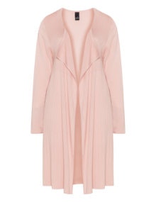 Adia Fine knit ribbed cardigan Pink