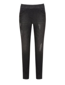 Via Appia Due Distressed sequin detail jeans Black