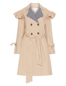 LOST INK Gingham trenchcoat Beige