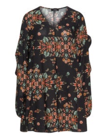 Jo and Julia Floral crêpe tunic Black / Multicolour