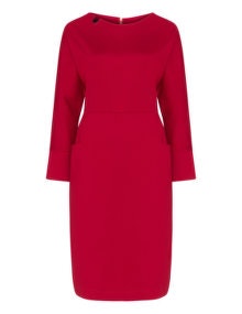 Bessin Knee-length ponte dress Red