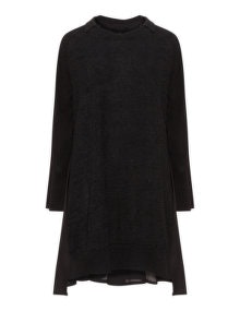 Gershon Bram Shirt collar mini dress  Black